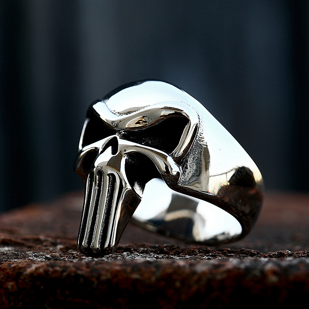 Gothic Skull Ring - Punk Punisher Rings Men Women Fashion