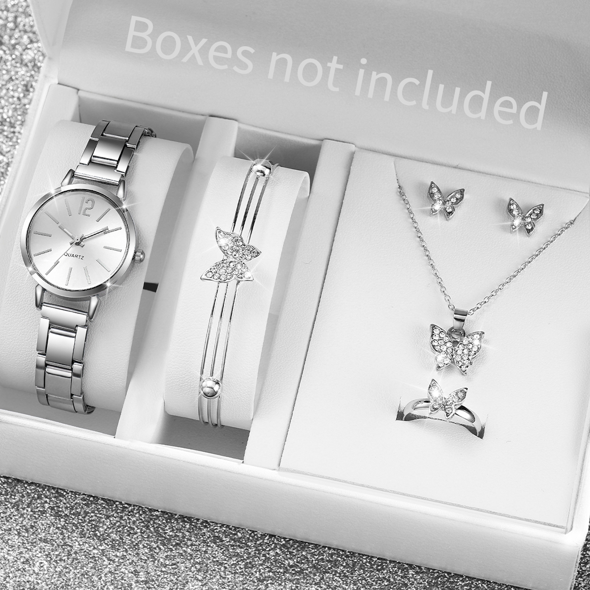 Jewelry Box Organizer Watches - 6PCS Fashion Women's Quartz Watch Silver