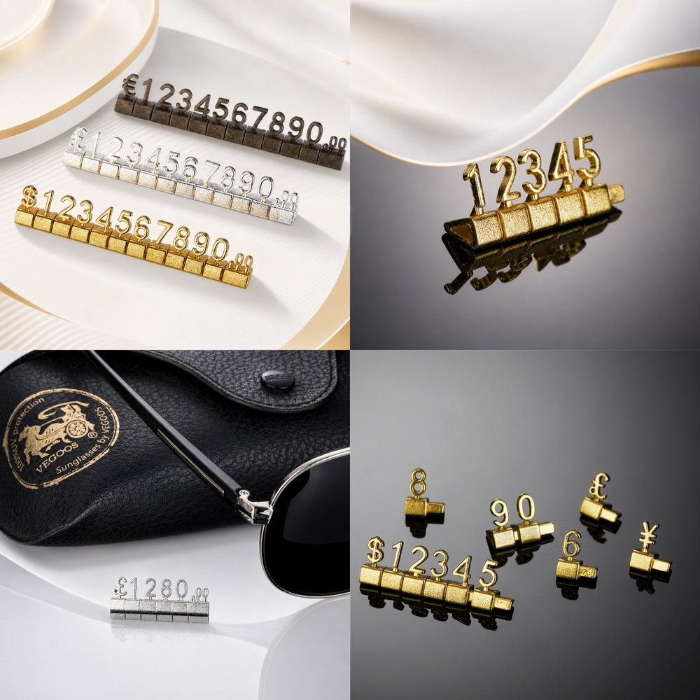 Jewelry And Watches Store - Metal Price Tags with Adjustable Numbers