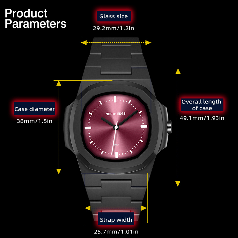 NORTH EDGE Watch for Man New V - Jewelry Box Organizer Watches incelemesi ve fiyatı