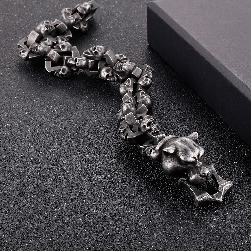 Fongten Skull Tiger Bracelet f - Gothic Skull Ring incelemesi ve fiyatı