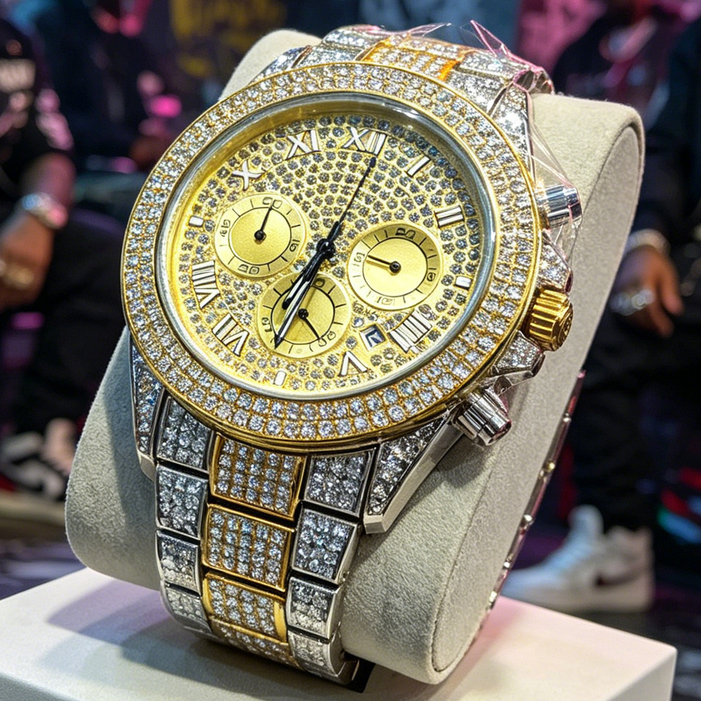 NO Logo Silver Gold Full Diamo - Jewelry Watches Brands incelemesi ve fiyatı
