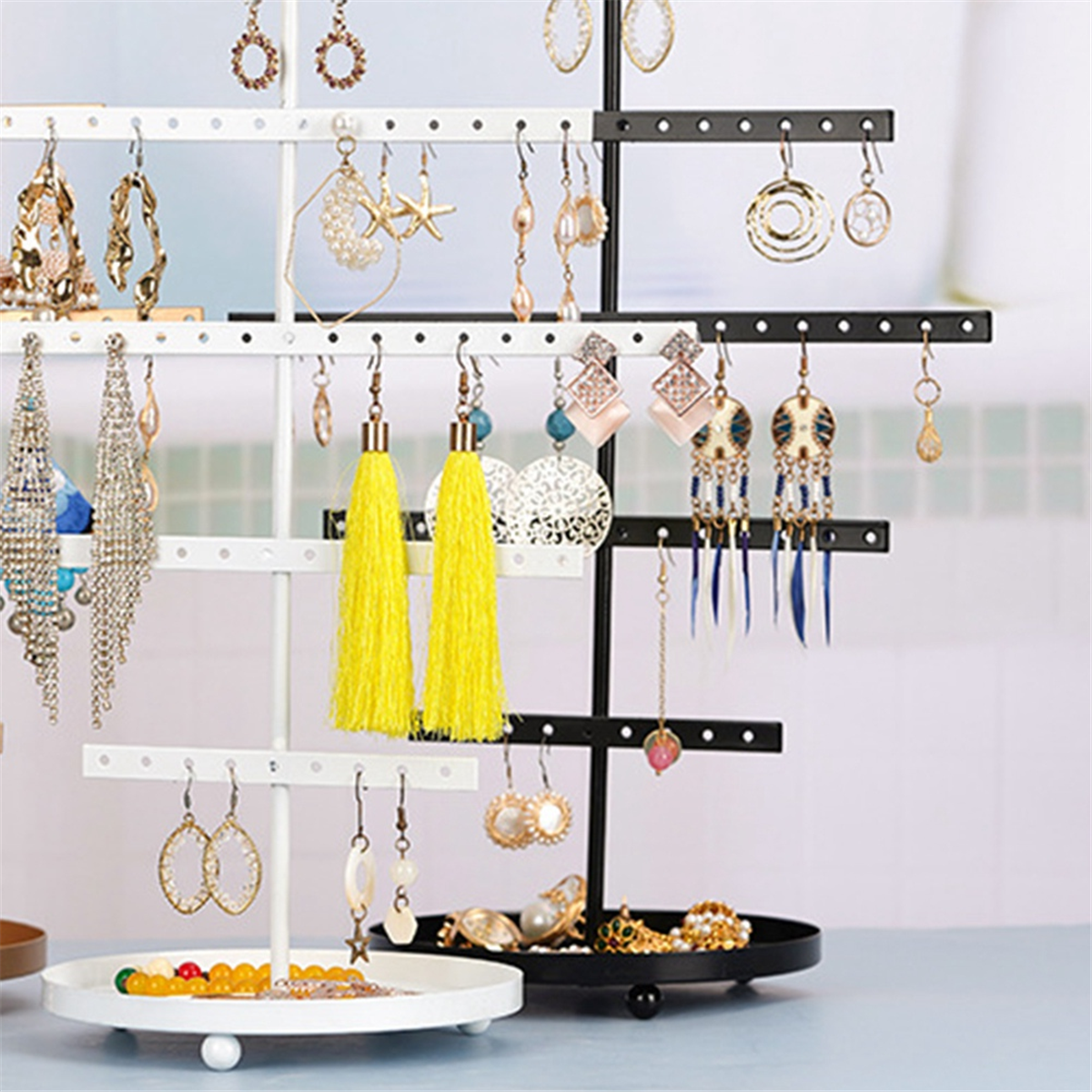 ABQR Black 3-Layer Simple Earr - Jewelry & Watches Store incelemesi ve fiyatı