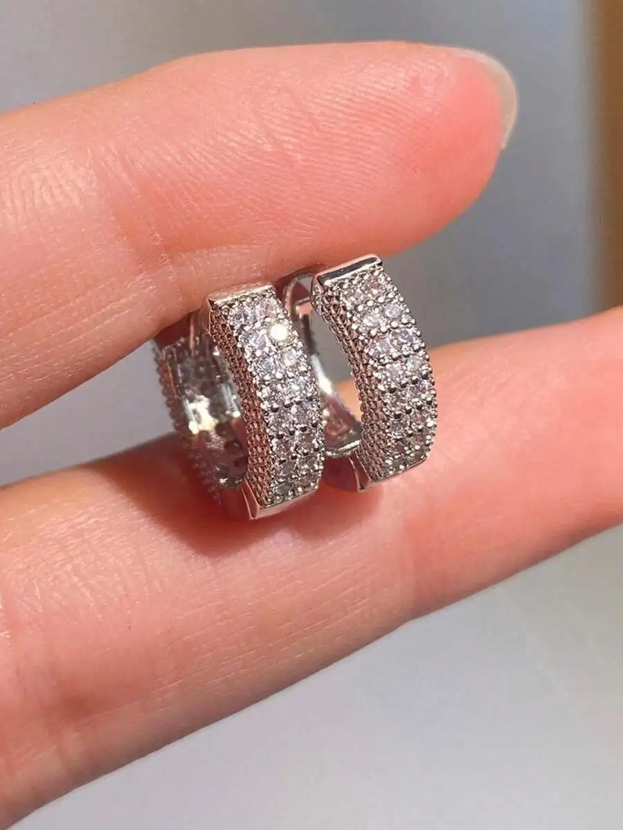 Cubic Zirconia Studded Hoop Ea - Hoop Earrings incelemesi ve fiyatı