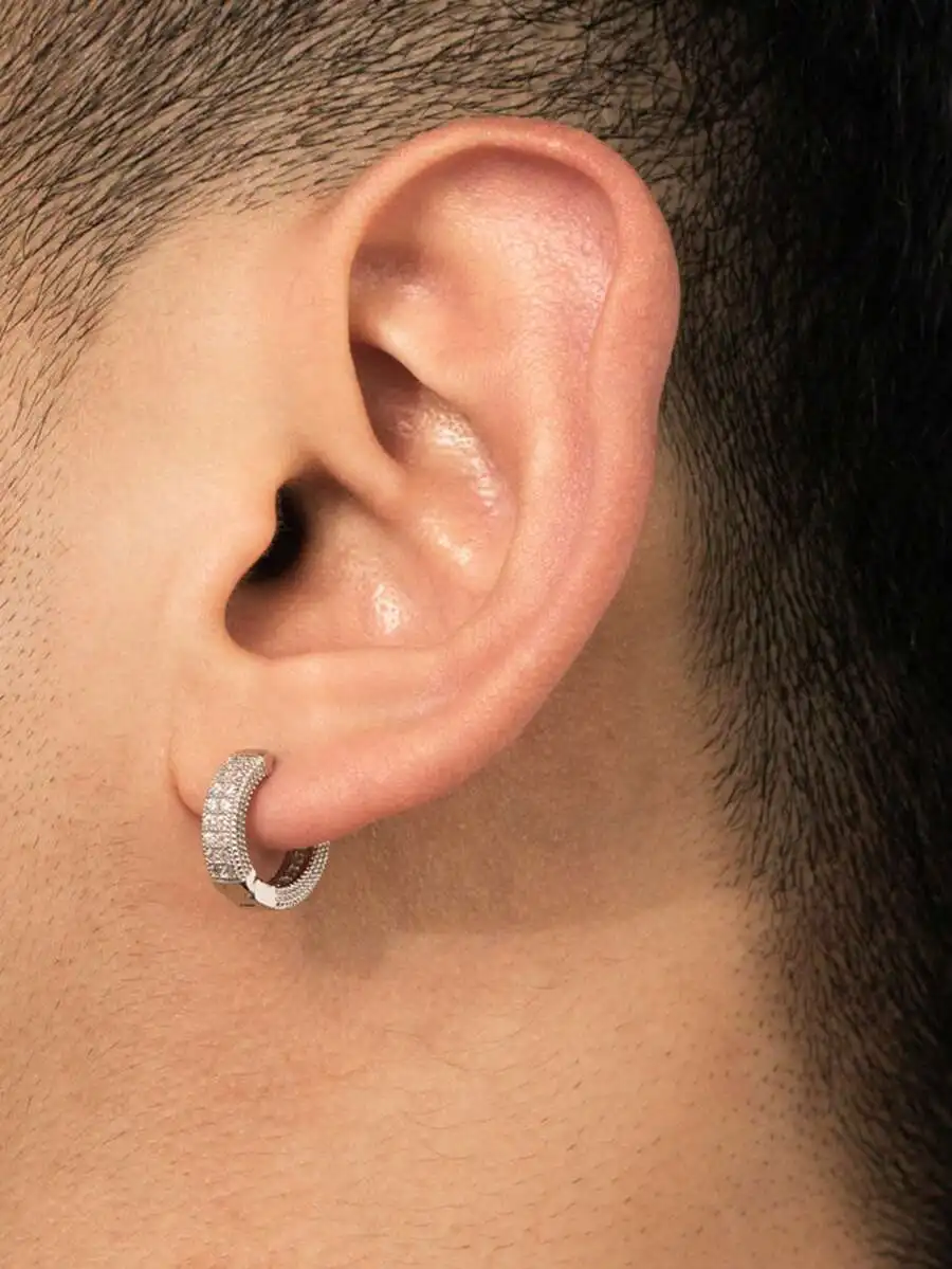 Cubic Zirconia Studded Hoop Ea - Hoop Earrings incelemesi ve fiyatı