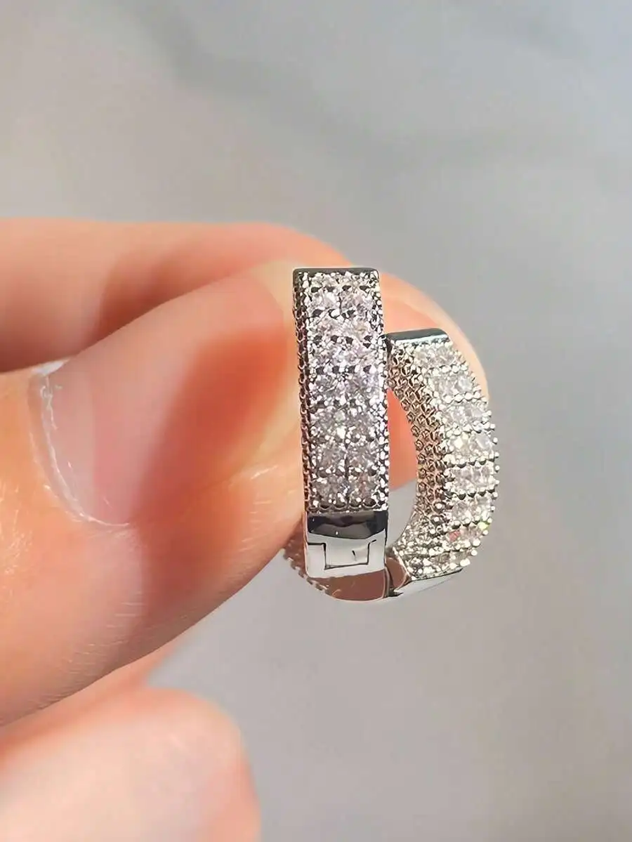 Cubic Zirconia Studded Hoop Ea - Hoop Earrings incelemesi ve fiyatı