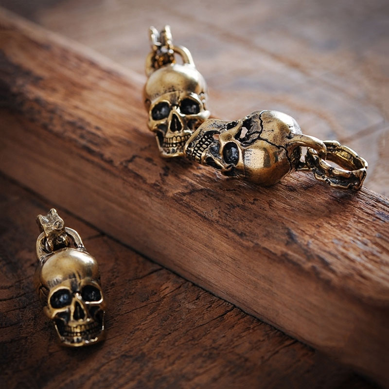 Vintage Punk Skull Head Keyrin - Gothic Skull Ring incelemesi ve fiyatı