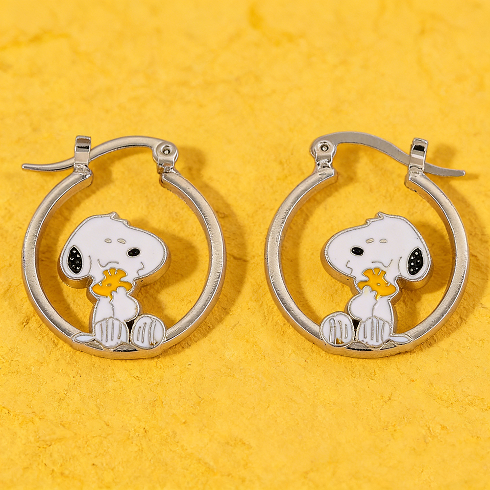 Cute Snoopy Huggie Hoop Earrin - Hoop Earrings incelemesi ve fiyatı
