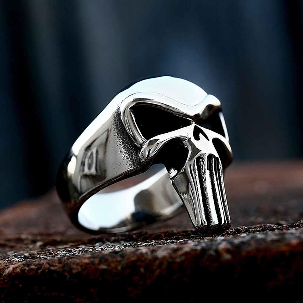 Punk Punisher Rings Men Women  - Gothic Skull Ring incelemesi ve fiyatı