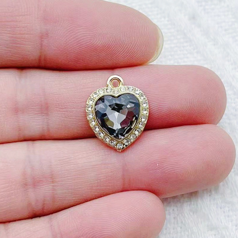10pcs heart-shaped inlaid colo - Jewelry & Watches Store incelemesi ve fiyatı
