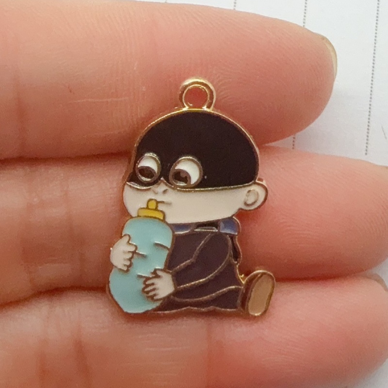 10pcs alloy drip oil cartoon p - Jewelry & Watches Store incelemesi ve fiyatı