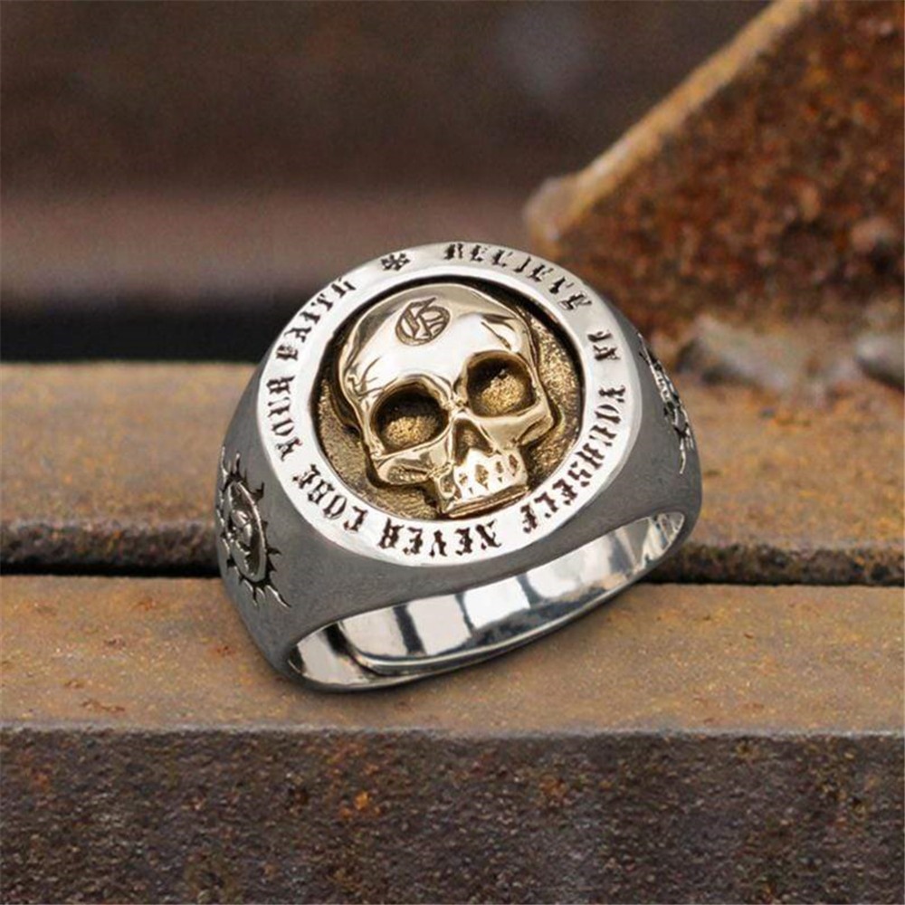 S925 Sterling Silver Fashion M - Gothic Skull Ring incelemesi ve fiyatı