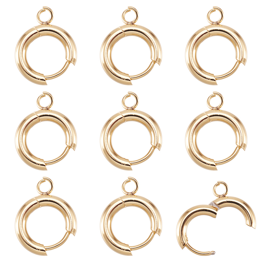 10pcs 201 Stainless Steel Hugg - Hoop Earrings incelemesi ve fiyatı