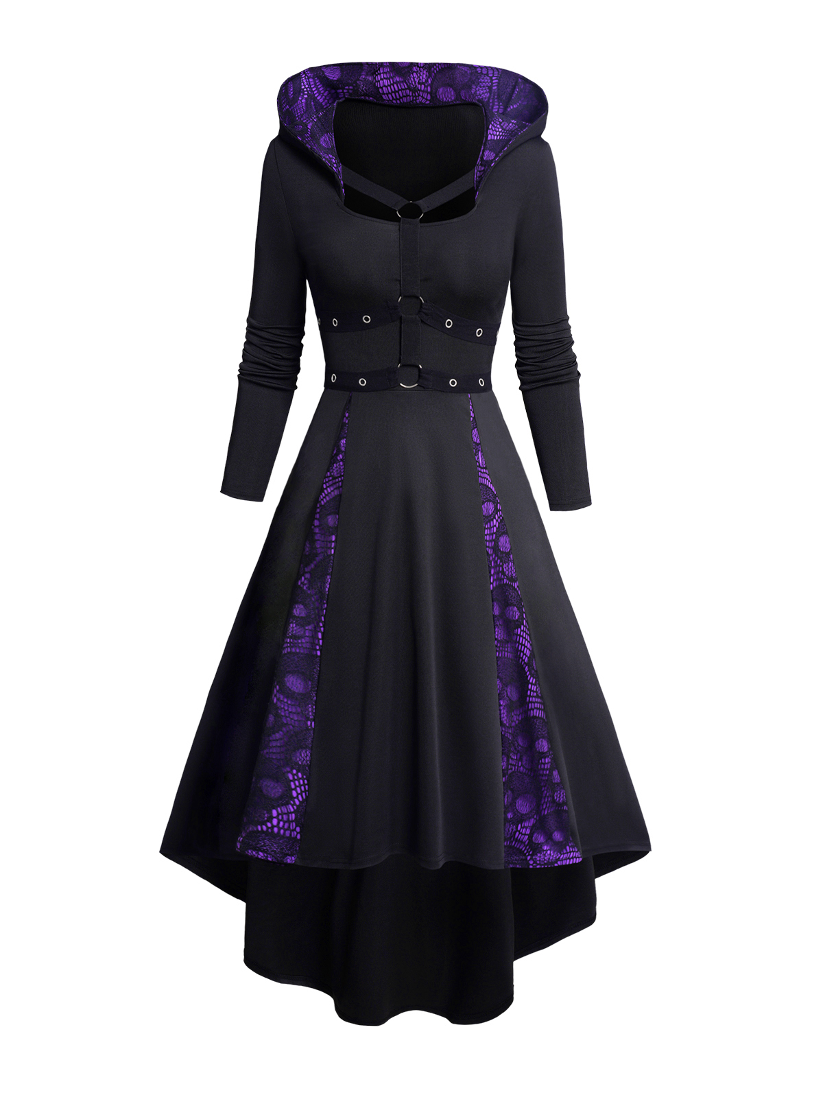 Women's Hoodie Dresses Hallowe - Gothic Skull Ring incelemesi ve fiyatı