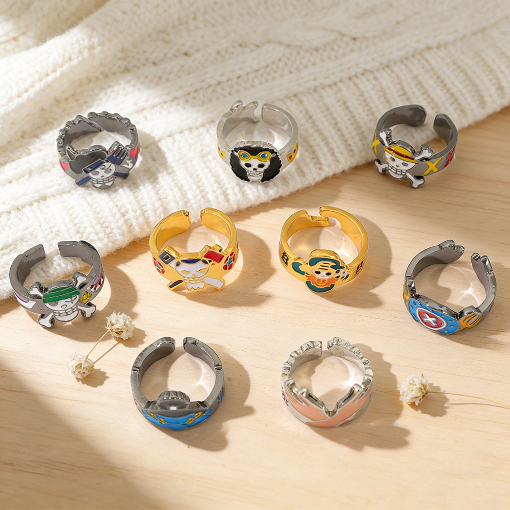 One Piece Skull Logo Adjustabl - Gothic Skull Ring incelemesi ve fiyatı