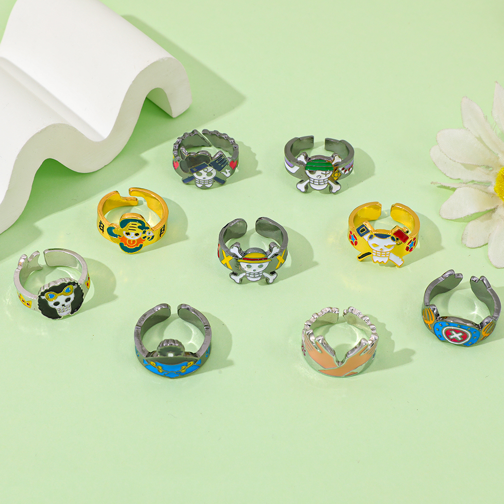 One Piece Skull Logo Adjustabl - Gothic Skull Ring incelemesi ve fiyatı