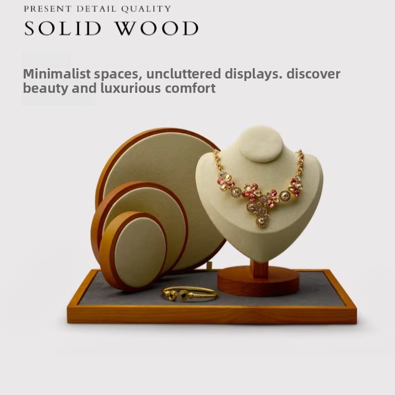 Solid Wood Jewelry Display Tra - Jewelry And Watches Store incelemesi ve fiyatı