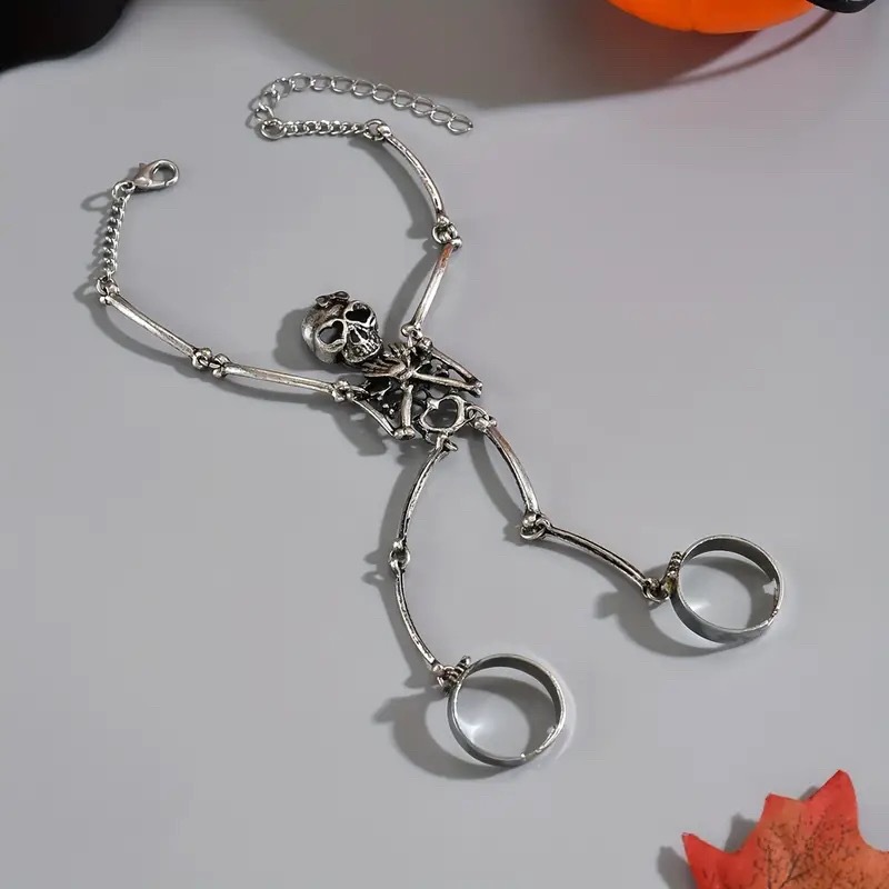 Gothic Skeleton Hand Bracelet  - Gothic Skull Ring incelemesi ve fiyatı