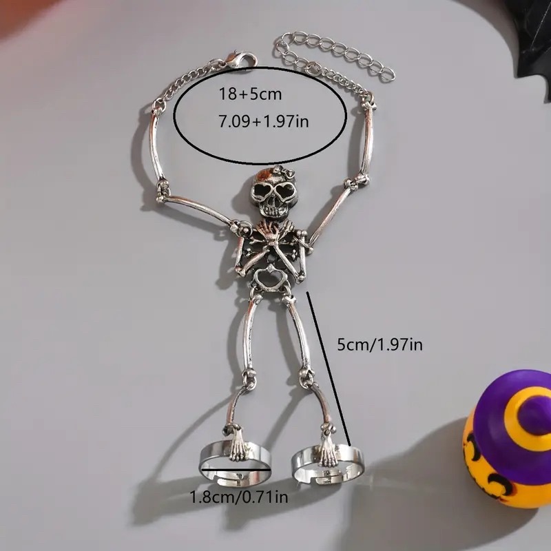Gothic Skeleton Hand Bracelet  - Gothic Skull Ring incelemesi ve fiyatı