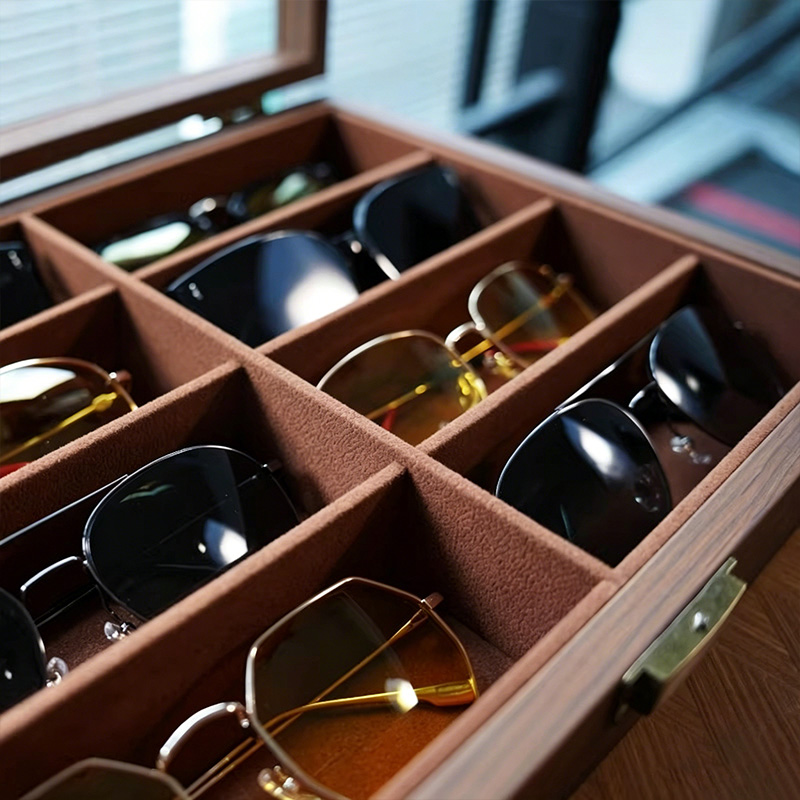 6/8 Grids Wooden Glasses Organ - Jewelry Box Organizer Watches incelemesi ve fiyatı
