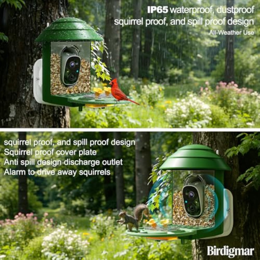 Bird Feeder with Camera for Ou - Watches & Jewelry Tsukiu incelemesi ve fiyatı