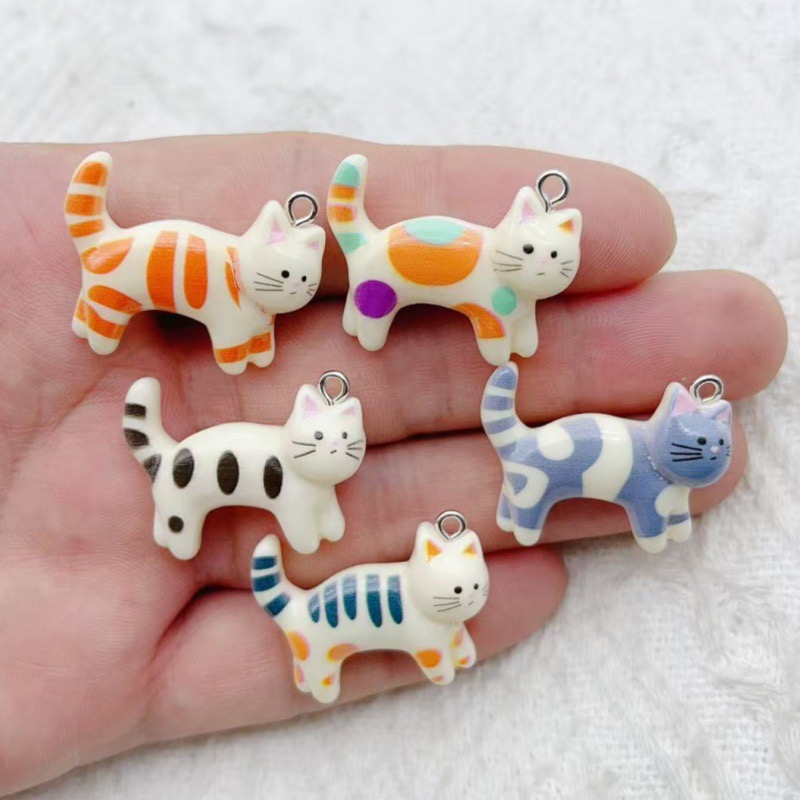 10pcs resin cartoon cat animal - Jewelry & Watches Store incelemesi ve fiyatı