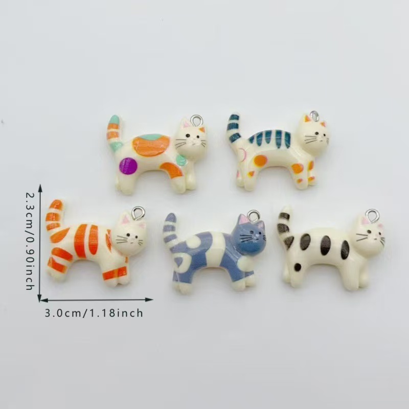 10pcs resin cartoon cat animal - Jewelry & Watches Store incelemesi ve fiyatı