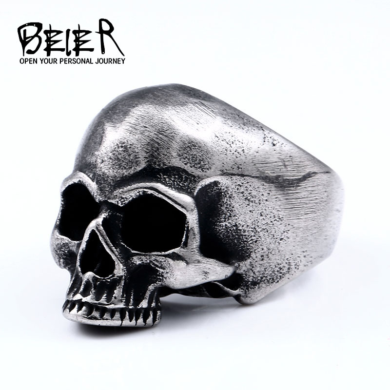 Beier 316L Stainless steel Vin - Gothic Skull Ring incelemesi ve fiyatı