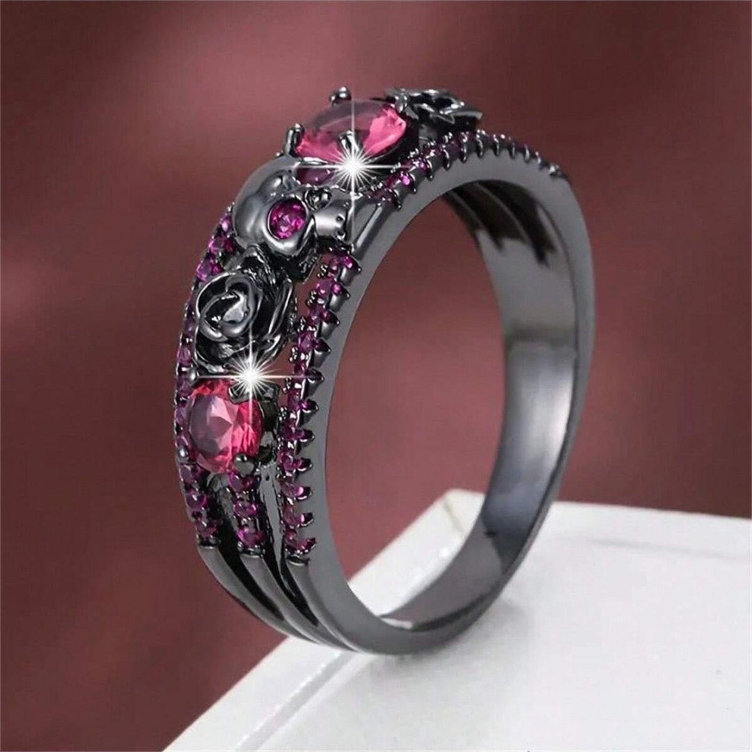 Punk Gun Black Color Women's Z - Gothic Skull Ring incelemesi ve fiyatı