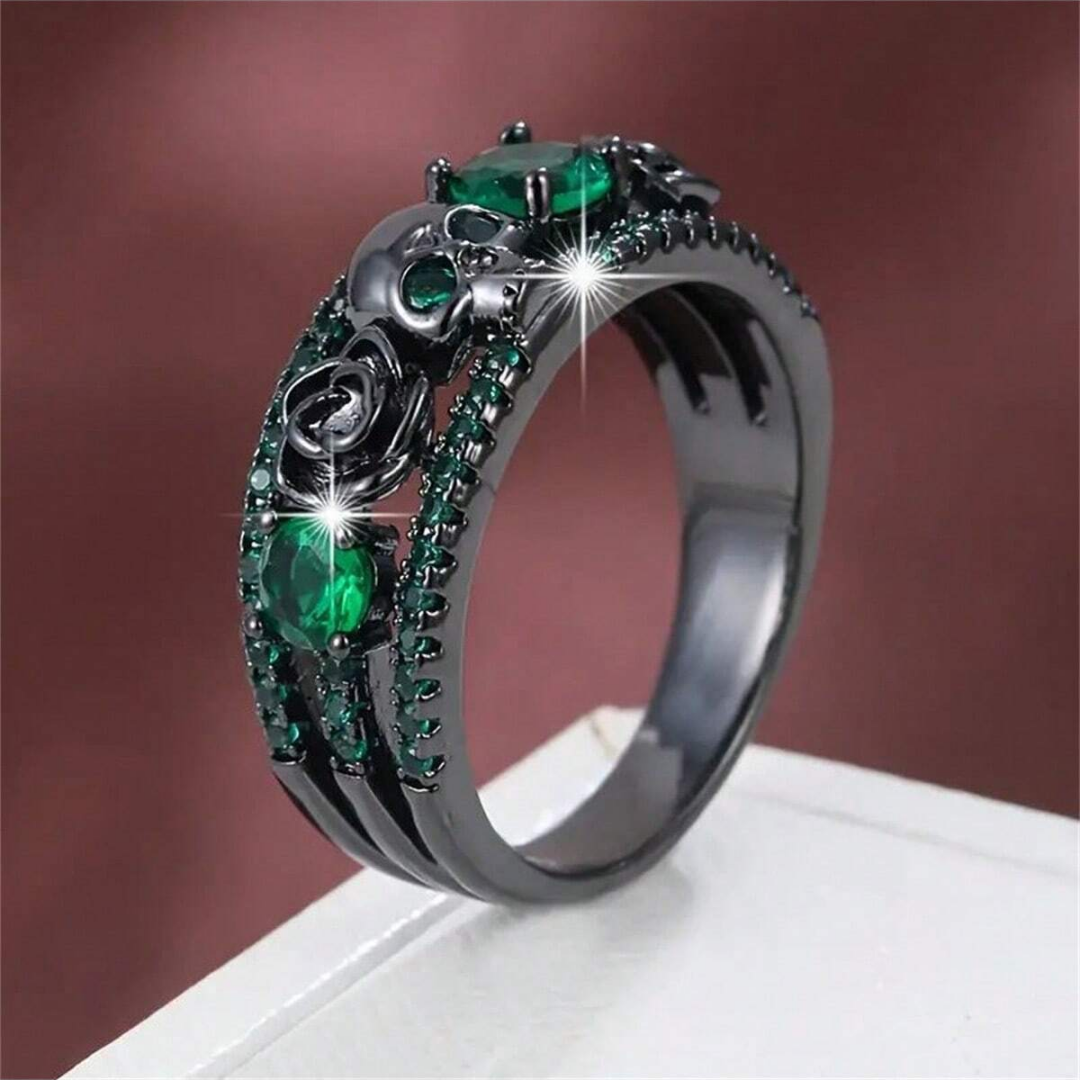 Punk Gun Black Color Women's Z - Gothic Skull Ring incelemesi ve fiyatı
