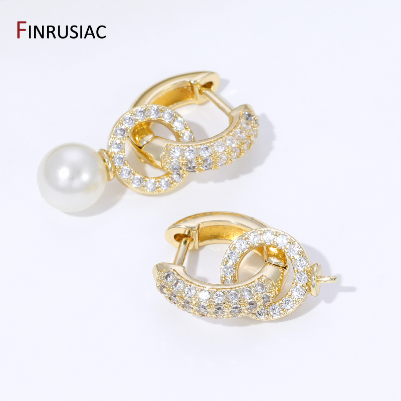 18K Gold Plated Brass Inlaid Z - Hoop Earrings incelemesi ve fiyatı