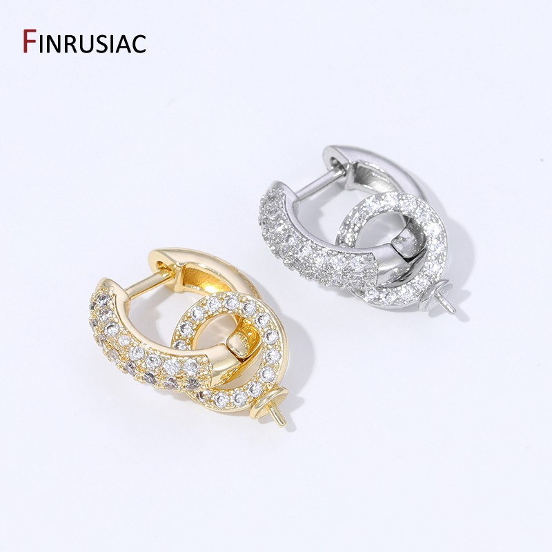 18K Gold Plated Brass Inlaid Z - Hoop Earrings incelemesi ve fiyatı