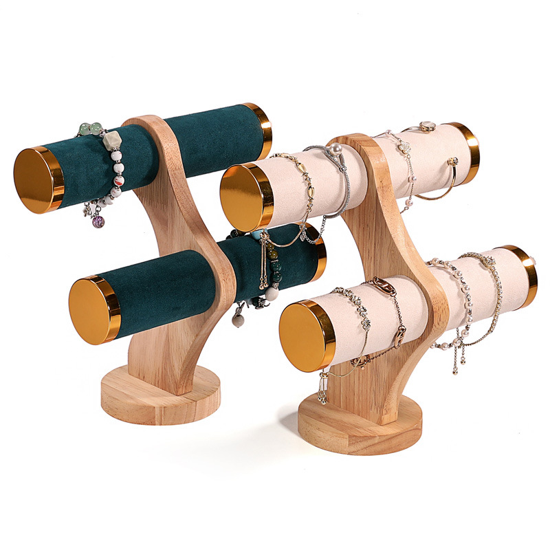 2-Tier Curved Wood Bracelet Ho - Jewelry And Watches Store incelemesi ve fiyatı