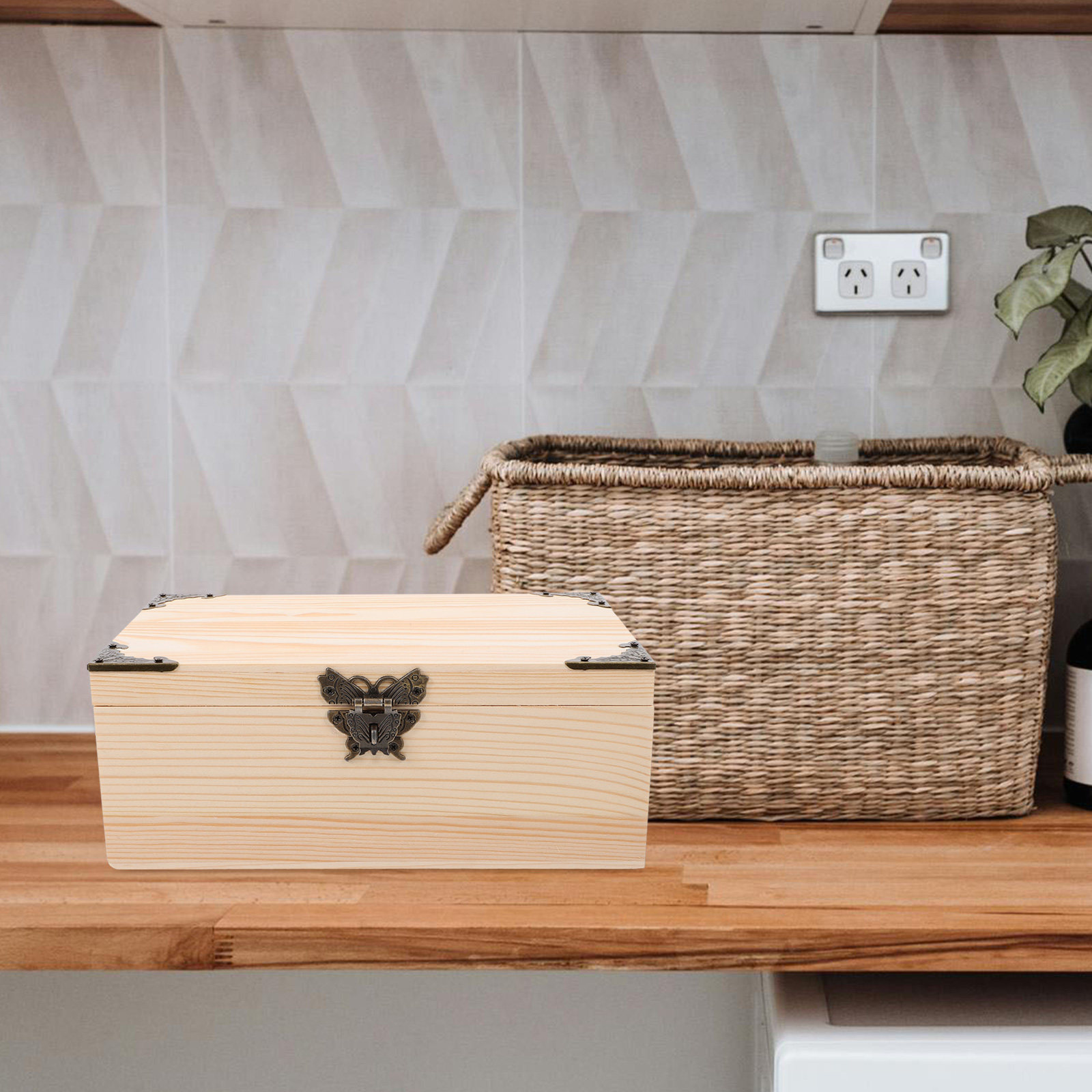Wood Storage Box Large Wooden  - Jewelry Box Organizer Watches incelemesi ve fiyatı
