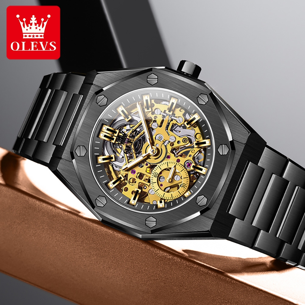 OLEVS 6669 Fully Hollow Men's  - Mens Mechanical Watch incelemesi ve fiyatı