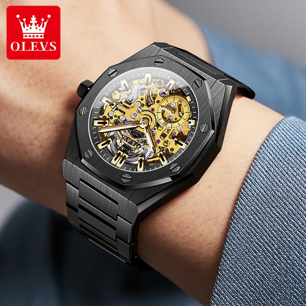 OLEVS 6669 Fully Hollow Men's  - Mens Mechanical Watch incelemesi ve fiyatı