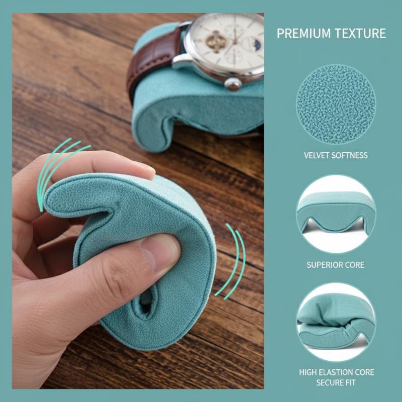 Elegant Soft Flannelette Watch - Jewelry Box Organizer Watches incelemesi ve fiyatı