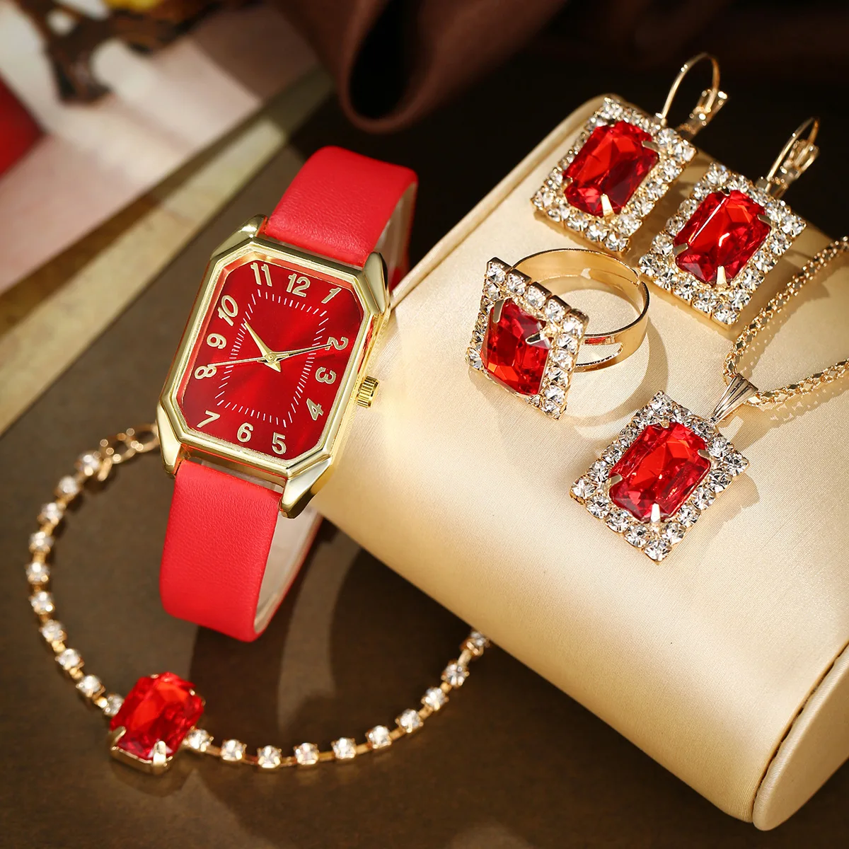 6/5/1PCS Luxury Fashion Square - Jewelry Watches Brands incelemesi ve fiyatı