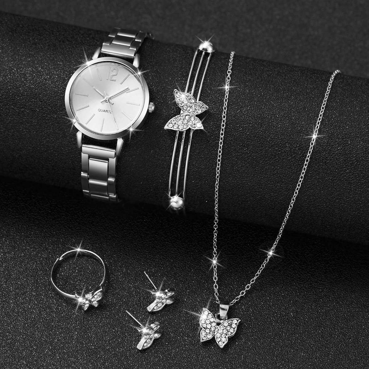 6PCS Fashion Women's Quartz  W - Jewelry Box Organizer Watches incelemesi ve fiyatı