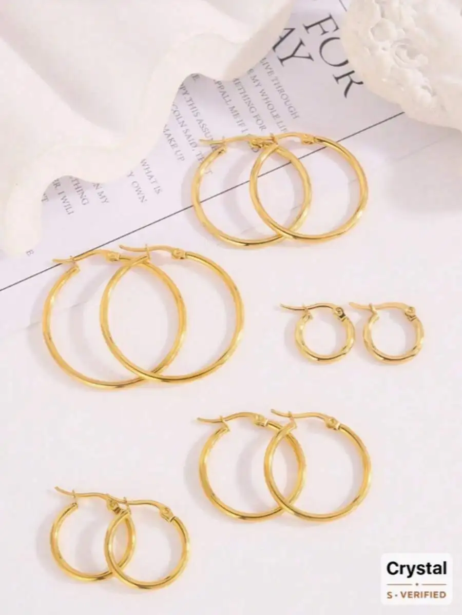 Stainless Steel Polished Hoop  - Hoop Earrings incelemesi ve fiyatı