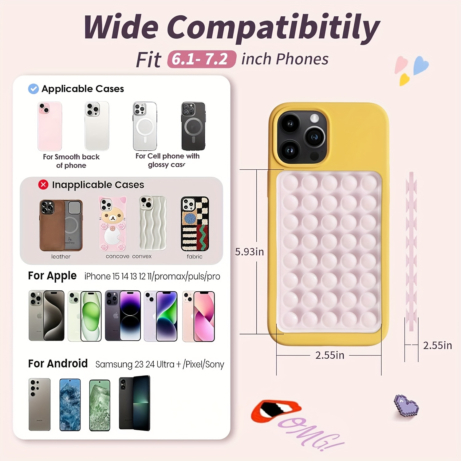 2pcs Double-Sided Silicone Suc - Watches & Jewelry Tsukiu incelemesi ve fiyatı