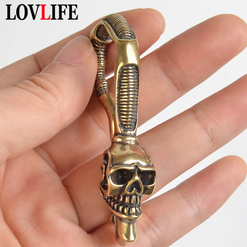 Solid Brass Keychain Skull Hea - Gothic Skull Ring incelemesi ve fiyatı